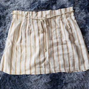 American Eagle Striped Paper Bag Skirt